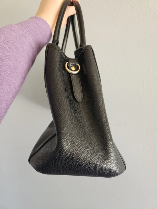 Coach Margot Satchel Bag Dual Tone Hardware Black Leather 12x9x5 - Picture 4 of 10